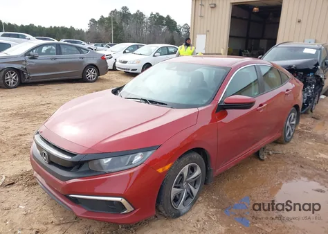 2019 Honda Civic Lx из США, поврежденный, VIN 19XFC2F67KE023357